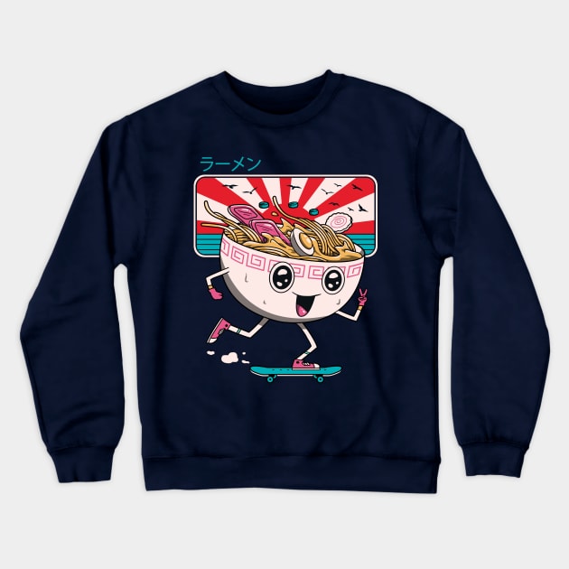 Tokyo Ramen Crewneck Sweatshirt by Vincent Trinidad Art